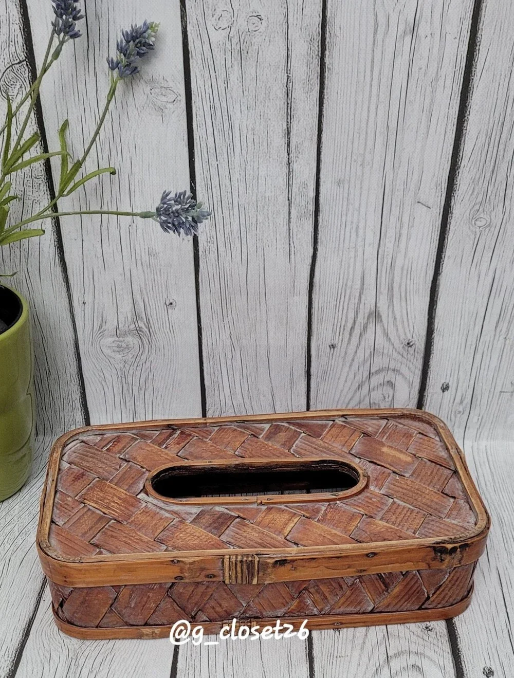 Unique Vintage handwoven bamboo
